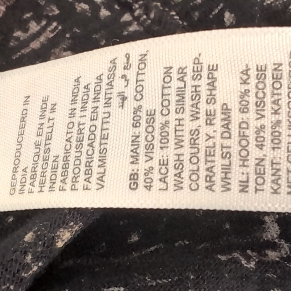 FatFace Nancy Inlay Floral Cami US 10 Nwot Black/Ivory - Picture 11 of 11